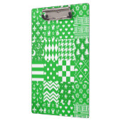 Groen Wit Gemengde Patchwork Ontwerp Patchwork Klembord (Links)