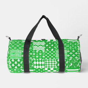 Groen Wit Gemengde Patchwork Ontwerp Patchwork Plunjezak