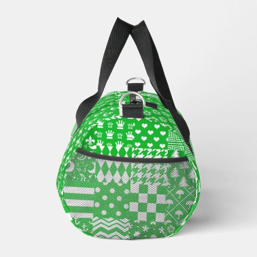 Groen Wit Gemengde Patchwork Ontwerp Patchwork Plunjezak (Rechts)