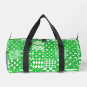 Groen Wit Gemengde Patchwork Ontwerp Patchwork Plunjezak (Achterkant)