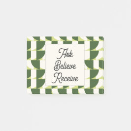 Groen Wit Geometrisch Abstract Post-it® Notes