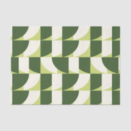 Groen Wit Geometrisch Abstract Tissuepapier