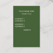 Groen Wit Geometrisch Abstract Visitekaartje (Achterkant)