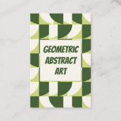 Groen Wit Geometrisch Abstract Visitekaartje (Voorkant)
