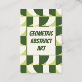 Groen Wit Geometrisch Abstract Visitekaartje