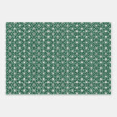 Groen + wit geometrisch patroon | inpakpapier vel (Voorkant)