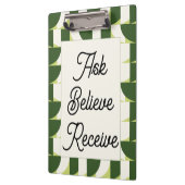 Groen Wit Geometrische Abstracte Kunst Klembord (Links)