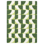 Groen Wit Geometrische Abstracte Kunst Klembord (Achterkant)