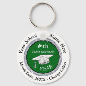 Groen Wit Gepersonaliseerd, de Gift Ideeën van de  Sleutelhanger (Voorkant)