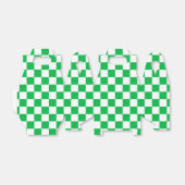 Groen wit geruit controlepatroon bedankdoosjes (Uitgevouwen)