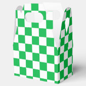 Groen wit geruit controlepatroon bedankdoosjes (Geopend)