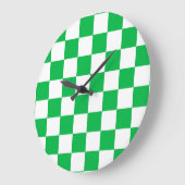 Groen wit geruit controlepatroon grote klok (Hoek)