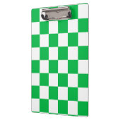 Groen wit geruit controlepatroon klembord (Links)