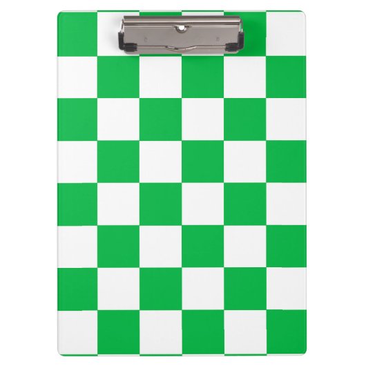 Groen wit geruit controlepatroon klembord (Voorkant)