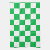 Groen wit geruit controlepatroon theedoek (Verticaal)