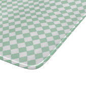 Groen Wit Geruit Diamant Patroon Snijplank (Hoek)