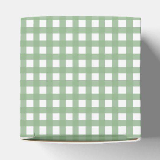 Groen & Wit Geruit Favor Gift Box Bedankdoosjes (Bovenkant)