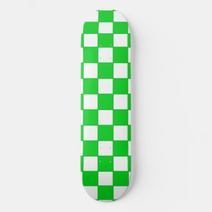 Groen & Wit Geruite Skateboarddek Persoonlijk Skateboard