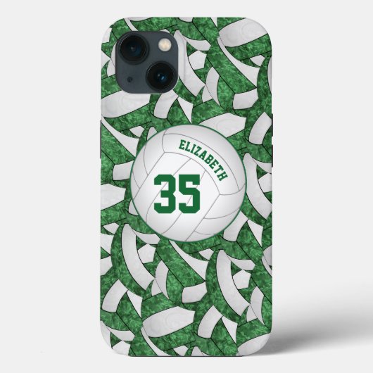 Groen Wit Geschenken Team Spirit Girls Volleybal Case-Mate iPhone Case (Achterkant)