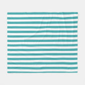 Groen wit gestreept decoratieve trendkleuren moder fleece deken (Voorkant (Horizontaal))