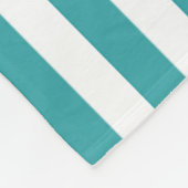 Groen wit gestreept decoratieve trendkleuren moder fleece deken (Hoek)