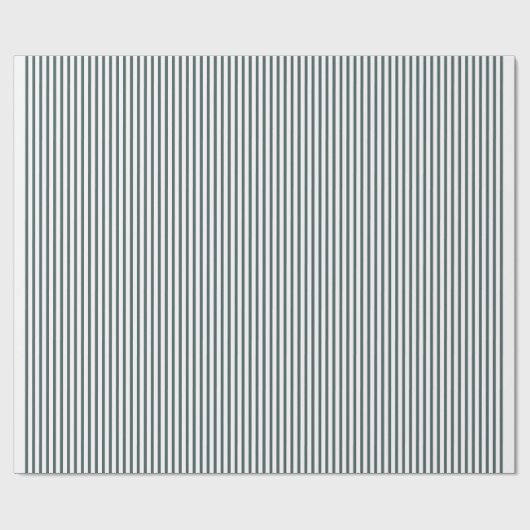 Groen/wit Gestreept Elegant Inpakpapier (Vlak)