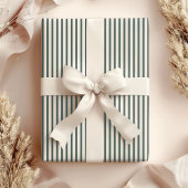 Groen/wit Gestreept Elegant Inpakpapier