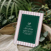 Groen & Wit Gestreept Laatste Swing Voor de Ring Kaart