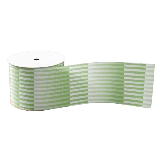 Groen wit gestreept patroon grosgrain lint (Spoel)