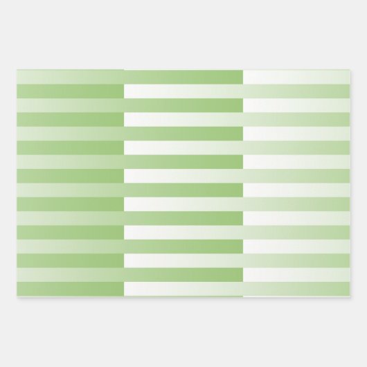 Groen wit gestreept patroon inpakpapier vel (Voorkant)