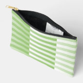 Groen Wit Gestreept Patroon Klein Etui (Open)