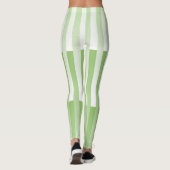 Groen wit gestreept patroon leggings (Achterkant)