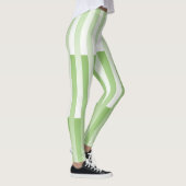 Groen wit gestreept patroon leggings (Rechts)