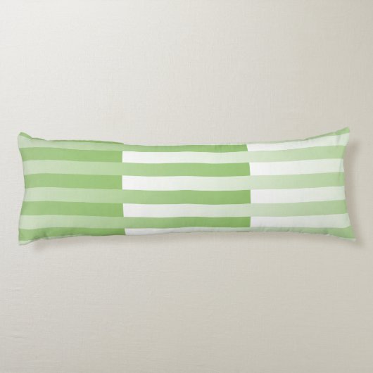 Groen wit gestreept patroon lichaamskussen (Achterkant)