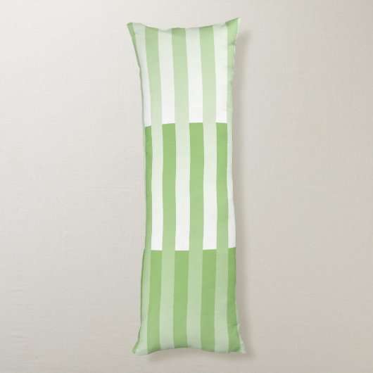 Groen wit gestreept patroon lichaamskussen (Achterkant (Verticaal))
