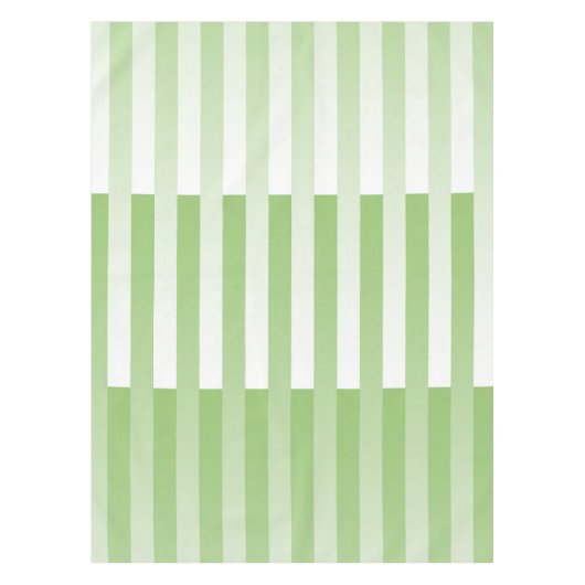 Groen wit gestreept patroon tafelkleed (Voorkant)