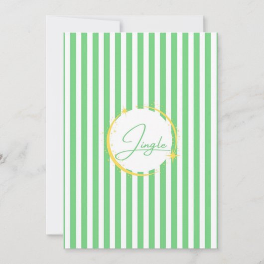 Groen & Wit gestreepte Jingle vakantie (Voorkant)