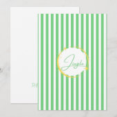 Groen & Wit gestreepte Jingle vakantie (Voorkant / Achterkant)