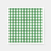Groen wit Gingham controlepatroon Servetten (Voorkant)