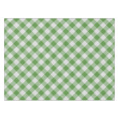 Groen wit gingham gepset geborduurd patroon tafelkleed (Voorkant (Horizontaal))