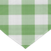 Groen wit gingham gepset geborduurd patroon tafelkleed (Gekanteld)
