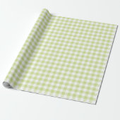 GROEN & WIT GINGHAM PLAID CADEAUPAPIER (Uitgerold)