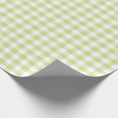 GROEN & WIT GINGHAM PLAID CADEAUPAPIER (Hoek)