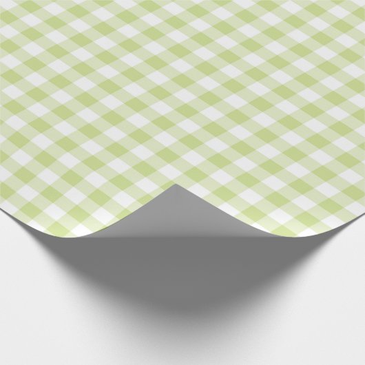 GROEN & WIT GINGHAM PLAID CADEAUPAPIER (Hoek)