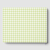 GROEN & WIT GINGHAM PLAID MET TEDDYBEER GASTENBOEK (Achterkant)