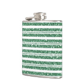 GROEN & WIT GLITTER LOOK KERSTSTREPEN HEUPFLES (Links)