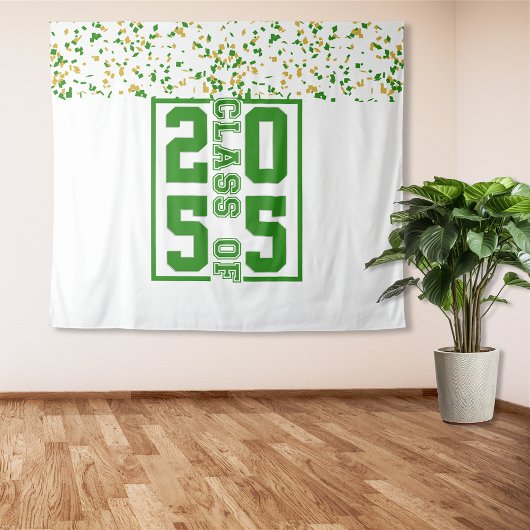 Groen Wit Goud Afstudeerklas Typografie Wandkleed