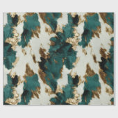 Groen Wit Goud Cadeaupapier (Vlak)