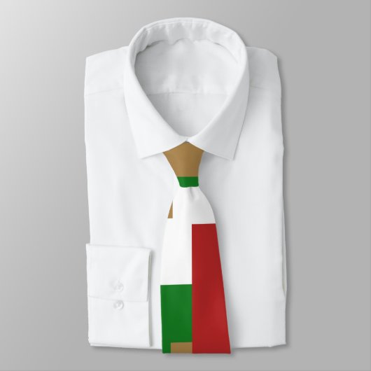 groen wit goud en rode blokken stropdas (Gebonden)