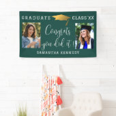 Groen Wit Goud Gefeliciteerd 2 Foto Afstuderen 202 Spandoek (Insitu)